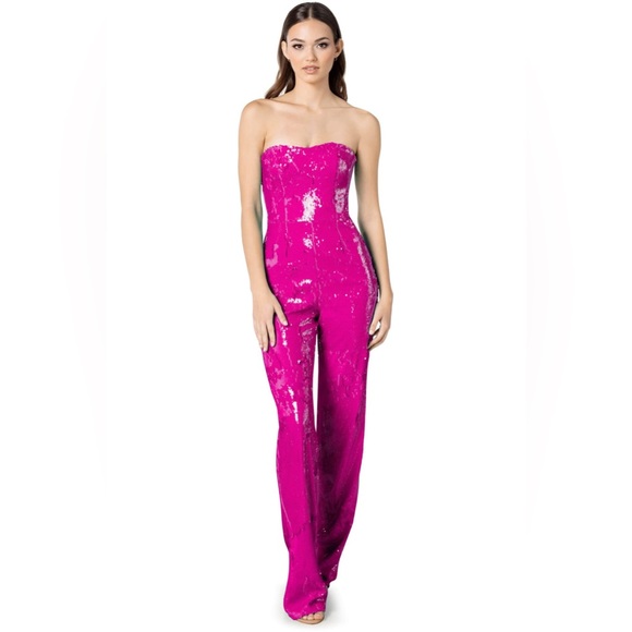 Dress the Population Pants & Jumpsuits Nwt Hot Pink Jumpsuit Size